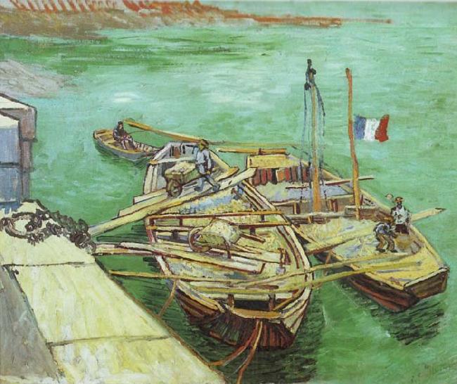 Vincent Van Gogh The Rhonebarken, France oil painting art